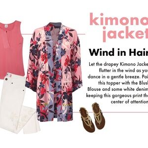 Cabi Vibrant Floral Kimono